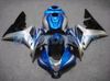 Blå Silver Injection Fairing Kit för Honda CBR600RR Fairings F5 2007 2008 CBR 600 RR 07 08 Full uppsättning Plastdelar