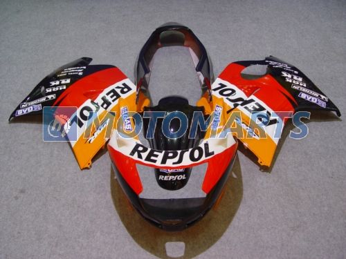 Gratis Anpassa Orange Repsol Fairing Kit för Honda CBR1100 Black Bird CBR1000XX CBR 1100 1100XX FAIRING KIT