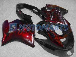 Red flame fairing kit FOR Honda CBR1100 black bird CBR1000XX CBR 1100 1100XX motorcycle body fairing kit