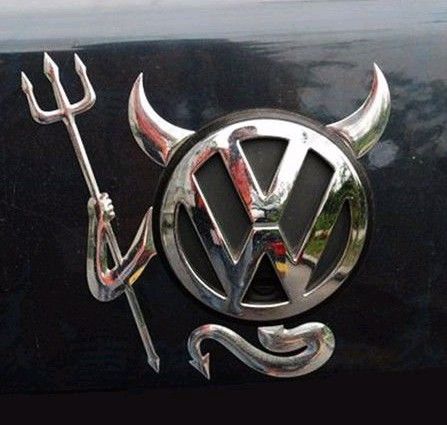 50pcs Auto Body Post 3D Stereo Auto PVC Autoadesivi in ​​PVC Silver Cool Demon Stickers Devil Automobile Etichetta