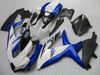 GSXR 600 750 2008 2009 K8 GSXR600 GSXR750 08 09 GSX-R750 GSX-R600のブラックホワイトブルーフェアリングキット