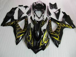 gold flame fairing kit fit for gsxr 600 750 2008 2009 k8 gsxr600 gsxr750 08 09 gsxr750 gsxr600