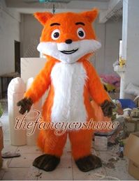 -tamaño adulto Furry Fox traje de la mascota vestido de fiesta traje de fiesta envío de la gota