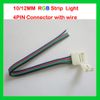 4PIN 10MM RGB LED Strip Light Solderless Connectors with 15CM Bare Wire to RGB LED Controller Non Waterproof5769064