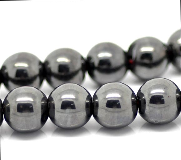 Black Hematite with Magnetic Round Beads 10mm270z