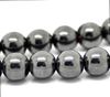 200pcs Black Hematite with Magnetic Round Beads 10mm282e