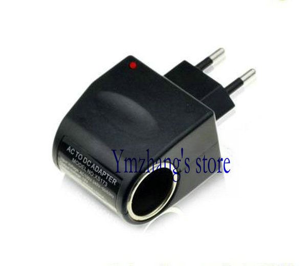 Compact EU Plug Wall Outlet To DC Car Lighter Charger Power Converter