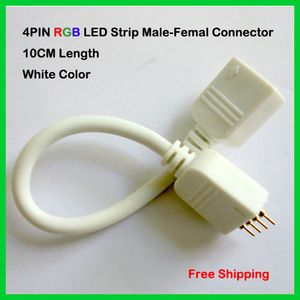 Wholesale led strip connector 5050 for sale - Group buy 30PCS PIN Male Female LED Strip Connector Easy Connect to MM RGB LED Strip Light