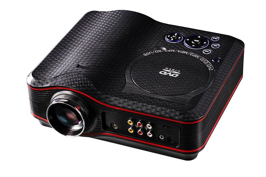 Portable WVGA LED DVD Projector Multimedia Player Projectors All In One