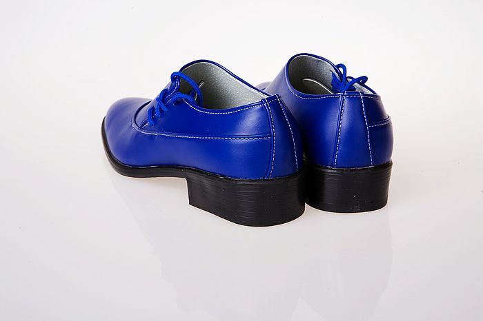 Royal Blue Leather Shoes Mens Wedding Shoes Porm Shoes Dress Shoes From
