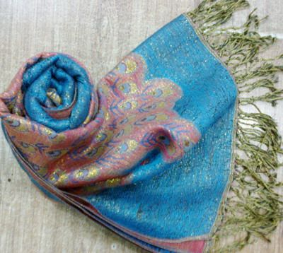 Peacock Wrap Shawl Shawls Scarf Ponchos Scarf Scarves Shawl 10st / Lot # 1826