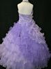 Jul Lila Rose Vit Halter Flower Girl Dress Girl's Skirt Princess Kjol Pageant Klänning Anpassad Storlek 2 4 6 8 10 HF703031