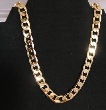gold chain 14k mens custom cuban 10mm necklace gp