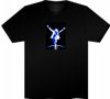 Christmas Gift Party Using Sound Activated Flashing Up & Down LED Light music EL T-Shirt
