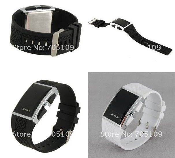 stainless steel back led watch
