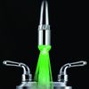 10pcs/lot Three-Colors LED Faucet Light Water Stream Faucet Tap,+ adaptor ,8001-A2, Freeshipping