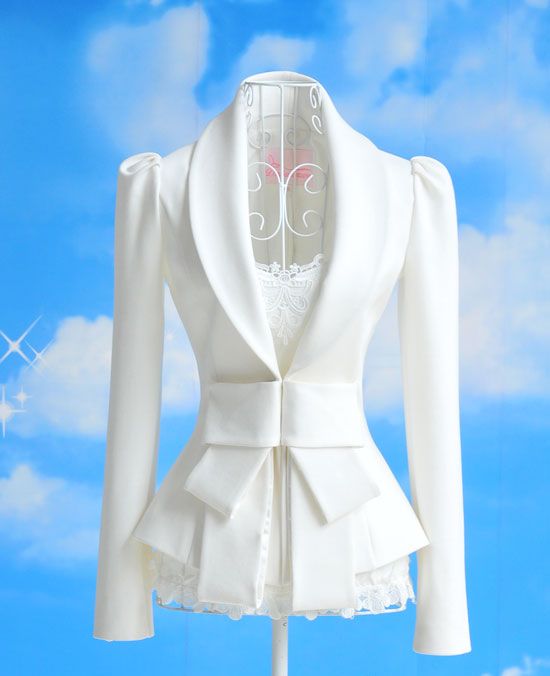 White jacket suit office lady elegant women