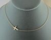 Hot sell 100pcs* Alloy Horizontal Sideways Cross Necklace Gold / Silver Select