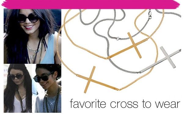 Hot sell 100pcs* Alloy Horizontal Sideways Cross Necklace Gold / Silver Select