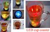 20st / mycket Ny färgbyte LED Light Drink Bottle Cup Coaster Gratis frakt