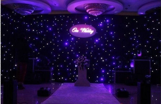 LED Star colth led star curtian for party stage background blue & white color led light effects