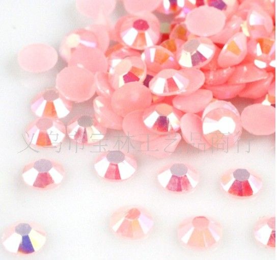 2000pcs 3mm harts gelé ljus rosa ab pärlor flatback scrapbooking utsmyckning hantverk nail art diy