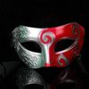 Maschere mascherate di Halloween Gladiatore romano Jazz Maschera da uomo Mezza faccia puntelli per feste di danza veneziana 16 colori