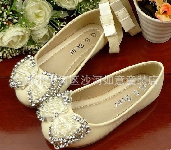 cream flat shoes