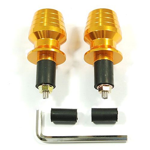 CNC Aluminum Handlebar Motorcycle Bar Ends Slider Gold From Gold_road