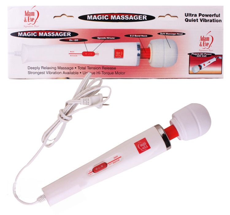 Red Adam Eve Magic Wand Massager Back Full Body Shoulder Massager AV Vibrator Massager From 
