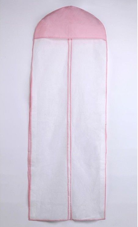 Nieuw geen bewegwijzering roze witte goedkope bruiloft avondjurk stofjas opbergtas9321964