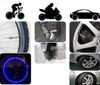 50pcs Novelty Car Bike LED Hot Wheels Tyre Light Wheel Valve Sealing Cap Lamp Wheel Light