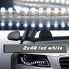 48cm 48 Vit LED Flexibelt bil Neon Strip Light 12V 2PCS