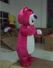 päls vuxna rosa lotso björn maskot kostymer tecknad outfit gratis frakt hög kvalitet