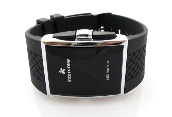 Reloj electrónico Unisex de moda de Corea Intercrew Led para mujer, relojes deportivos de goma para hombre y mujer