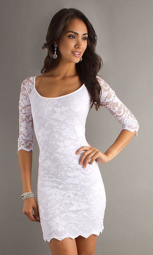 short sleeve lace cocktail dress