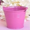 FREE SHIPPING 100PCS Hot Pink Color Mini Tin Pails Wedding Favors Mini Pails Tin Candy Box Sweet Package Party Decors