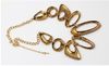 Choker Bib Necklace Retro Hoop Circle Gold Metal Art Link 문장을 망치고 멋진 여자를위한 새로운 펑크 록 스타일