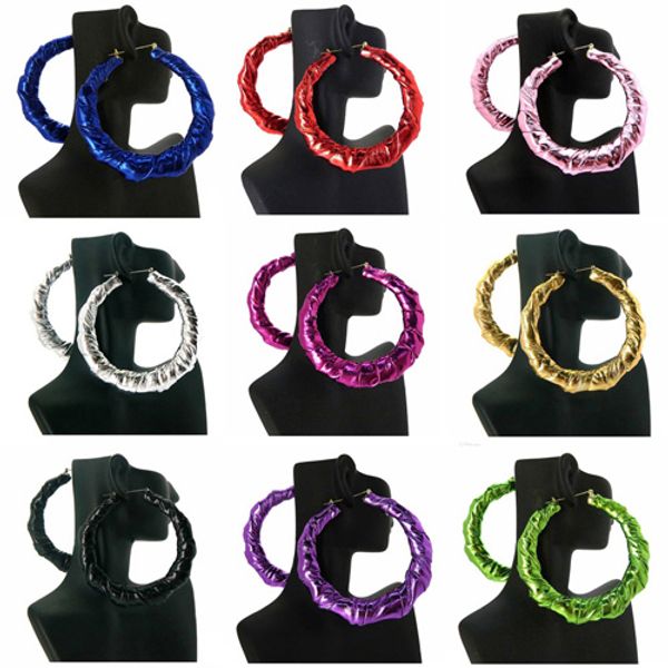 

P293 новый DIY сексуальный баскетбол жены Bling большие обручи бамбук женщины мода прекрасный Кристалл Poparazzi серьги