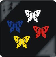 100PR / LOT Billiga Partihandel Butterfly Stickers Dekaler för bil / vägg reflective 18 * 5cm från Kina