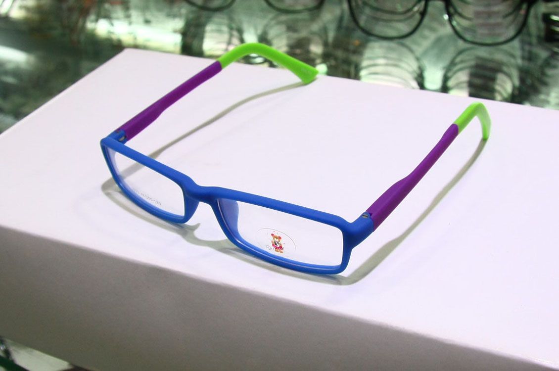 Safety Bendable Plastic Kids Eyewear, TR90 Children Glasses, Plastic