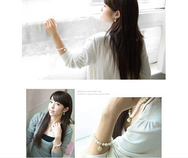 Hete nieuwe gepersonaliseerde parelbalarmband Koreaanse dame zoete ornamenten sieraden kralen strengen armbanden parelarmbanden 325