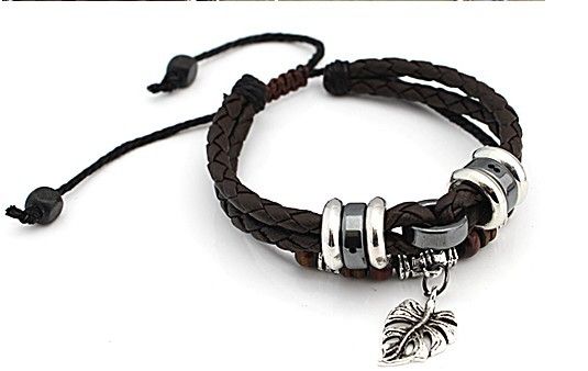 Горячая новая мода многослойная личность GDE мужского пола Shi Pisheng Corean Punk Bracelet Мужской браслет 326