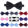 Classic in Box Elegant Noble Satin Solid Color Bridalgroom Man Ties Party Ties Business Bow Tie3732841