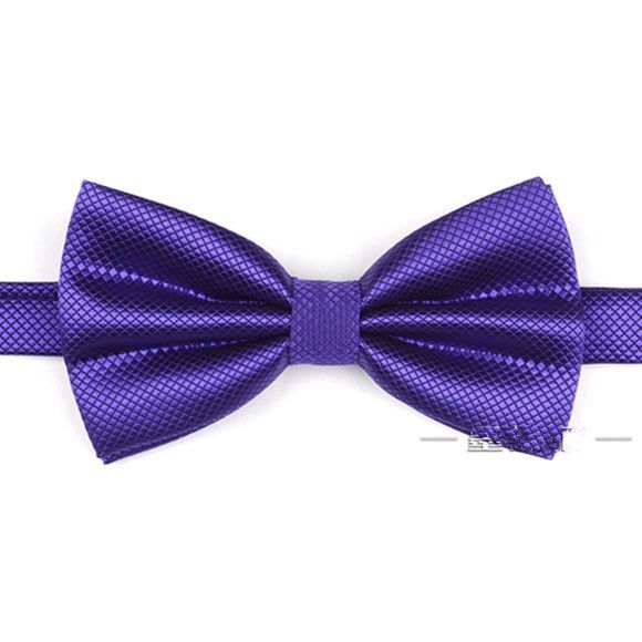 Caixa de presente elegante nobre cetim cor sólida nupcial / noivo bestman laços partido laços de negócios bow tie