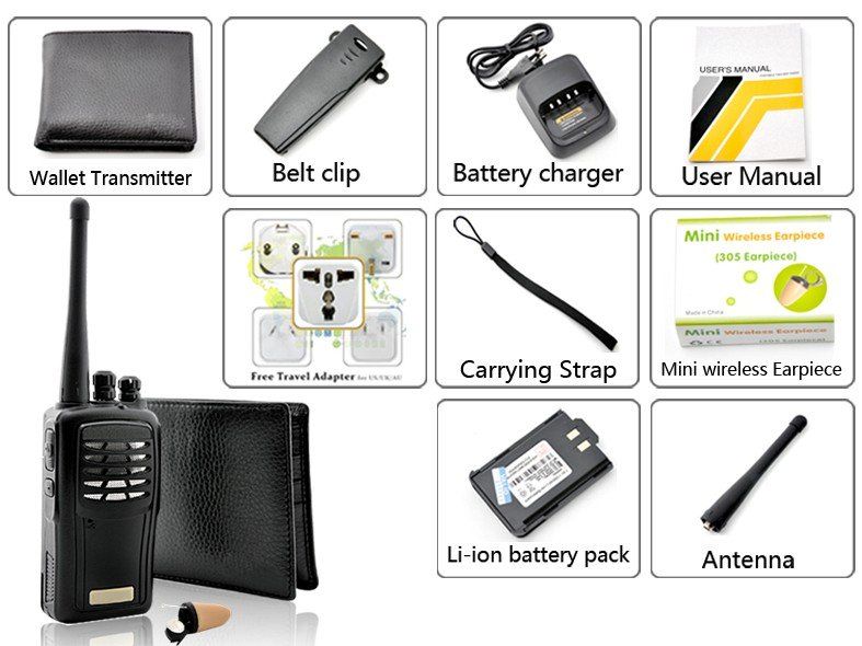 Spy Wireless Mini Earpiece Kit Wireless Secret Service Earpiece A Set