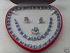 Echte blaue Opal Silber Armband Halskette Ring Ohrringe / Edelstein-Schmuck-Sets
