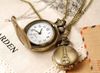 10st * Eiffeltornet Retro Pocket Watch Hängsmycke Halsband Bordslegering Halsband Sweater Chain