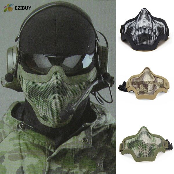 CM01 Skull Mask Half Face Airsoft Protector Mask Cacique Soldier