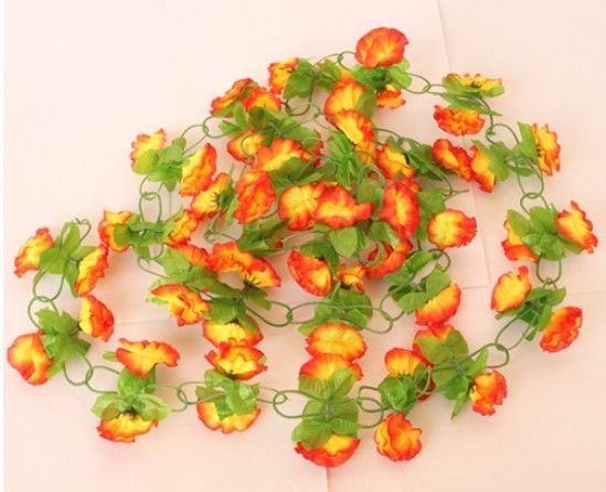 10 Stück 2 m 6 Farben künstliche Seidenblumengirlande Rebe Efeu Zuhause Hochzeit Gartendekoration